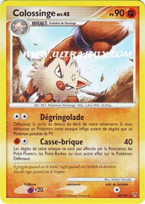 Colossinge Niv 45 39 147 Carte Pokémon Cartes à l Unité Français