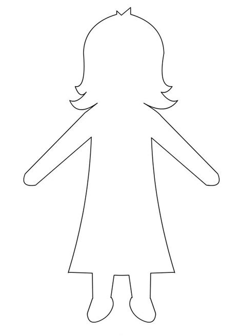 Girl Paper Doll Template