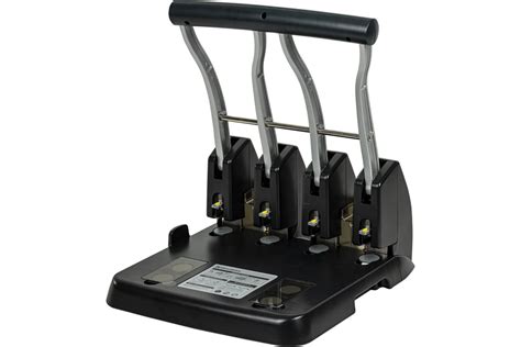 Металлический дырокол BRAUBERG на 4 отверстия, heavy duty extra, до 150 ...