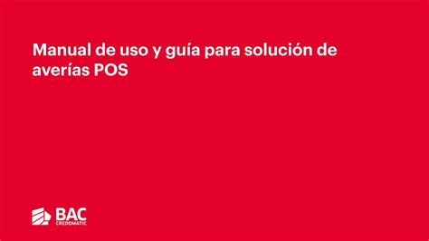 PDF Baja calidad Manual de uso y guía para solución de averías POS