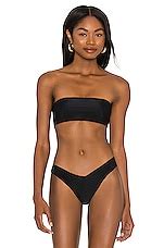 Aro Swim X Madelyn Cline Tilley Bikini Top In Onyx Revolve