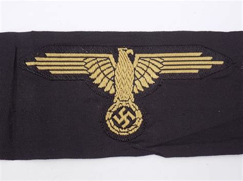 German Waffen Ss Em Tropical Sleeve Eagle Patch Pair With Rzm Tag