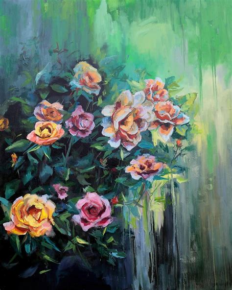 Rose Bush Painting