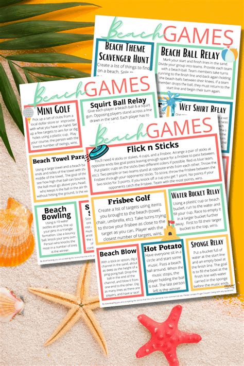 Best Beach Games To Play In The Sand Includes Printable Pdf