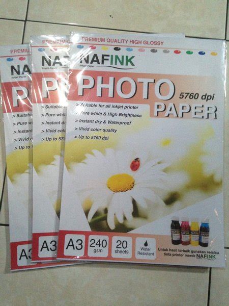 Jual Kertas Foto Premium High Glossy Photo Paper A3 240 Gr Di Lapak