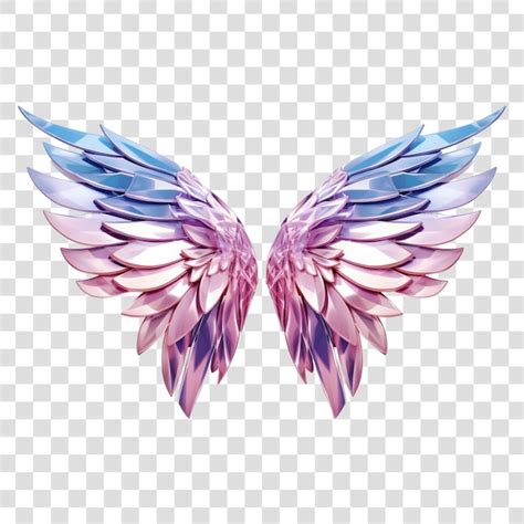 Png Colorful Angelic Gradient Wings Premium Ai Generated Psd