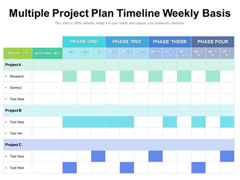 Multiple Project Timeline Template Powerpoint