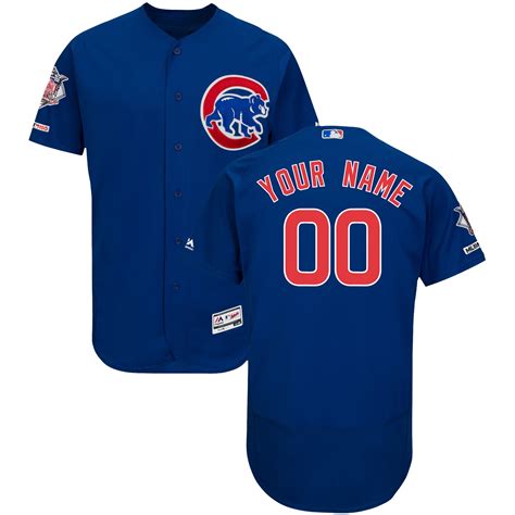 Men's Chicago Cubs Majestic Alternate Royal Flex Base Authentic Collection Custom Jersey