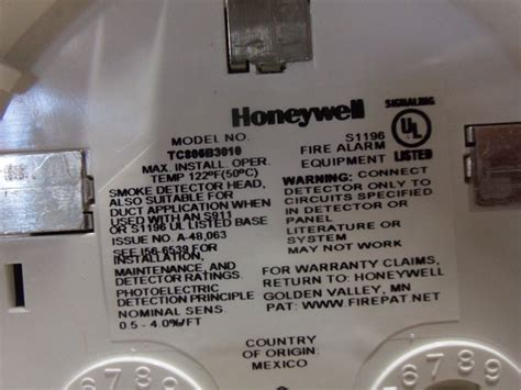 NEW HONEYWELL TC806B3010 WHITE SMOKE SENSOR DETECTOR ALARM EBay