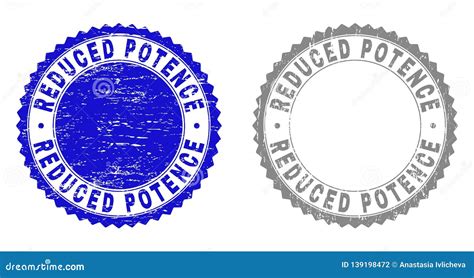 Grunge Reduced Potency Scratched Round Stamp Seals Vector Illustration