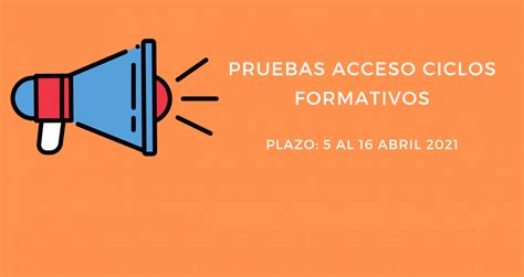 Pruebas Acceso Ciclos Formativos Curso 2020 2021 Departamento