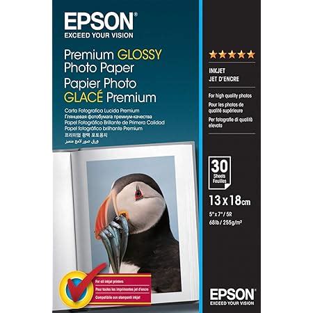 Epson Premium Glossy Photo Paper 13x18cm 30 Fogli Amazon It