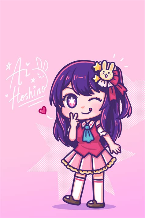 Ai Hoshino Yuri Anime Stickers Anime Chibi Kos Manga Fan Art