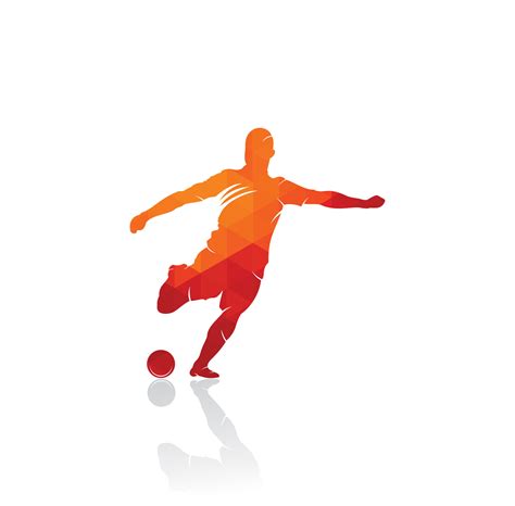 Soccer and Football Player Man logo vector. Silhouette 14621160 Vector ...