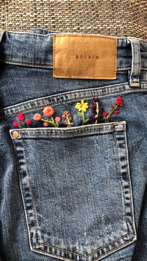 Embroidery Flowers Jeans Diy Sewing Embroidery Designs