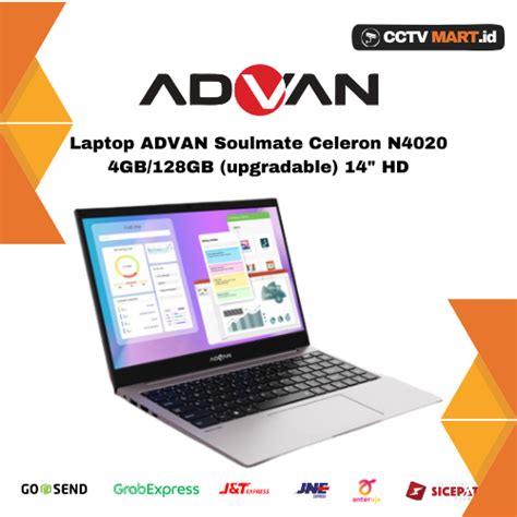 Jual Laptop ADVAN Soulmate Celeron N4020 4GB 128GB Upgradable 14 HD