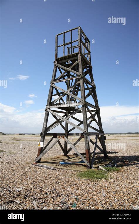 Observation Tower At Orford Ness National Nature Reserve Suffolk Stock