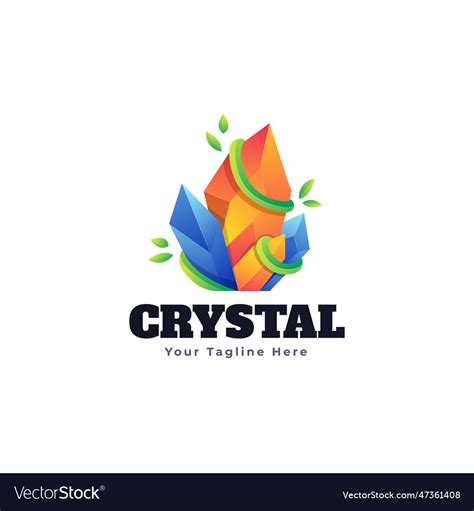 Crystal logo template design Royalty Free Vector Image