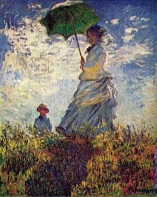 Monet Girl With Umbrella Painting at PaintingValley.com | Explore ...