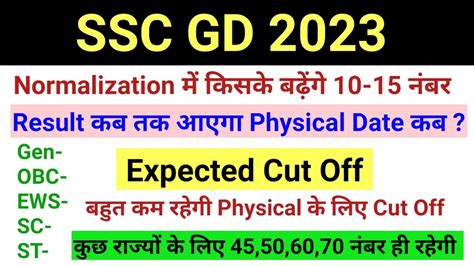 Ssc Gd Expected Cut Off Ssc Gd Final Cut Off Kitni Jayegi Ssc