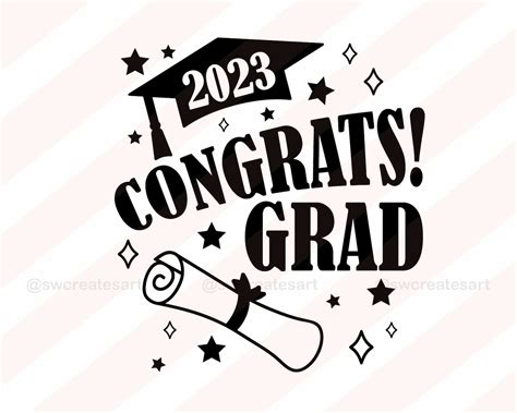 Congrats Grad Svg Senior 2023 Svg Graduation 2023 Svg Class Etsy