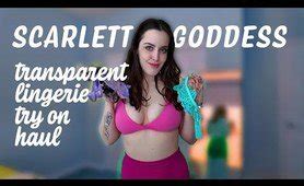 Transparent Lingerie Try On Haul With Mirror View By Me Scarlett