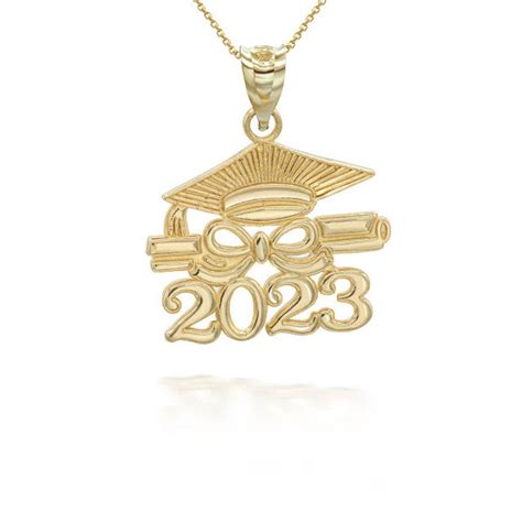 Gold 2023 Graduation Diploma With Cap Pendant Necklace - Etsy