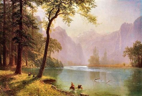 Kerns River Valley California Albert Bierstadt Landscape Paintings