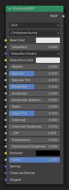 Principled BSDF Blender Manual
