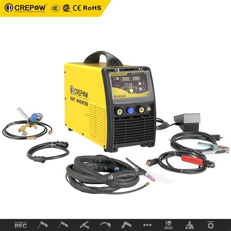 Crepow Industrial Dc Inverter Pulsed Tig Welder A With Tig Stick