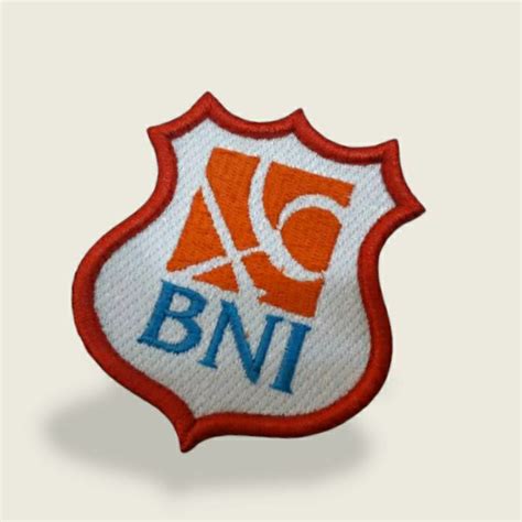 Jual BORDIR BANK BNI TIMBUL BADGE BEDGE BET PATCH LOGO BNI SATPAM