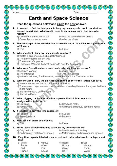 Earth And Space Esl Worksheet By Cmrae