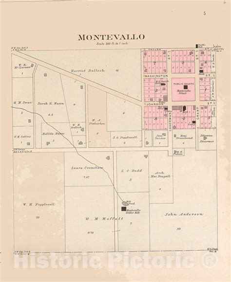 Historic 1903 Map Plat Book Of Vernon County Missouri Montevallo Historic Pictoric