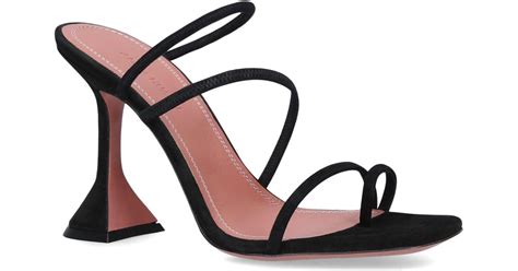 AMINA MUADDI Naima Strappy Leather Sandals In Black Lyst