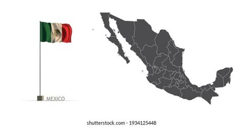 Mexico Highly Detailed Political Map National Stock Vector Royalty Free 358390427 Shutterstock