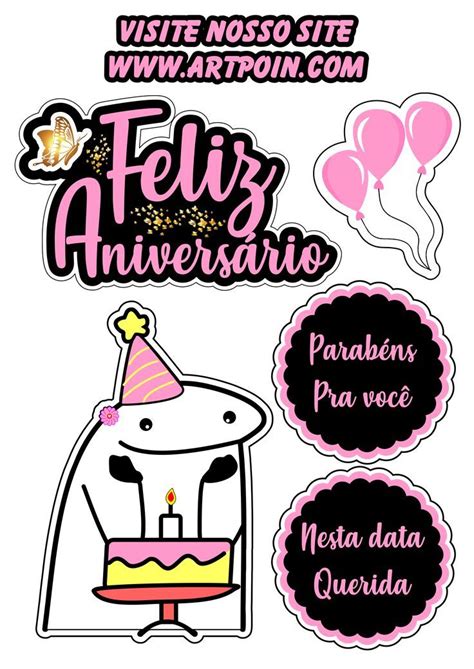 Topo De Bolo Flork Figurinha Whatsapp Anivers Rio Png Artofit