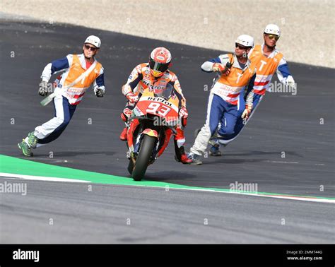 Spain S Rider Marc Marquez Of The Repsol Honda Team Steers His