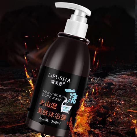 Volcanic Mud Whitening Shower Gels Whole Body Wash Fast Whitening Clean