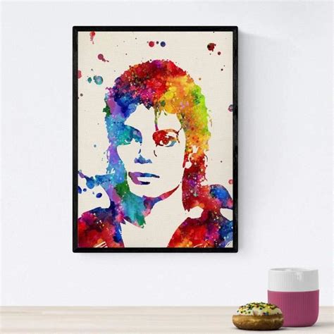 Affiche L Image De Michael Jackson Affiches Design Aquarelle Avec Des