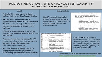 Project Mk Ultra A Site Of Forgotten Calamity By Jacoby D Banet