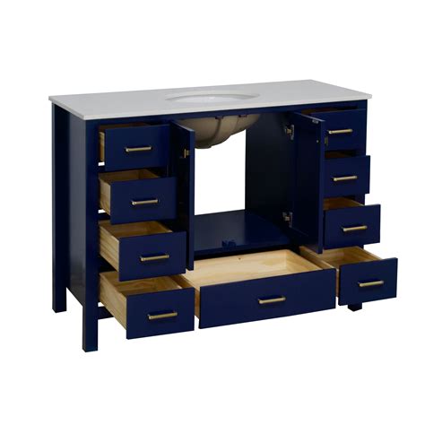 Horizon 48-inch Bathroom Vanity Cabinet with Quartz Top