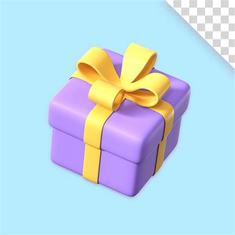 Coffret Cadeau D Bleu Avec Fond Transparent Psd Premium