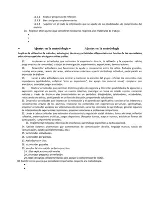 Posibles Ajustes Curriculares Para La Atenci N De Alumnas Y Alum Pdf