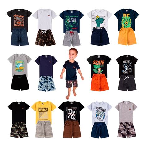 Kit Pe As De Roupas Masculino Infantil Menino S O Camisas E