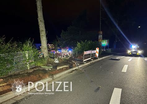 POL PPWP Zu hohe Geschwindigkeit führt zu Unfall mit Verletzten