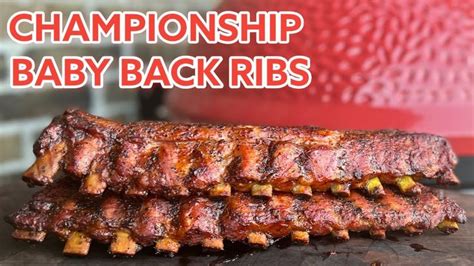 Kamado Joe Big Joe Baby Back Ribs Myron Mixon Rib Recipe Best Ribs