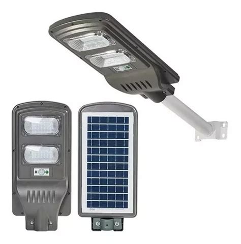 Lampara Solar Led 60w Alumbrado Publicó Exterior Luz Blanca