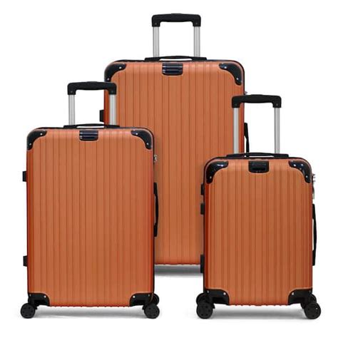 HIKOLAYAE Grand Creek Nested Hardside Luggage Set In The Orange 3