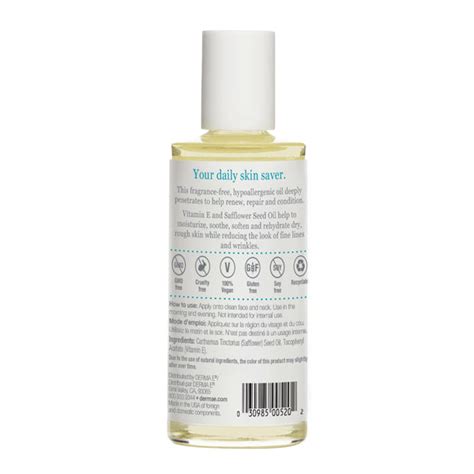 Vitamin E Oil for Skin, Re-hydrates & Sooths Dry Faces | DERMA E