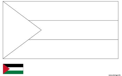 Coloriage Drapeau Palestine Dessin Drapeau à imprimer